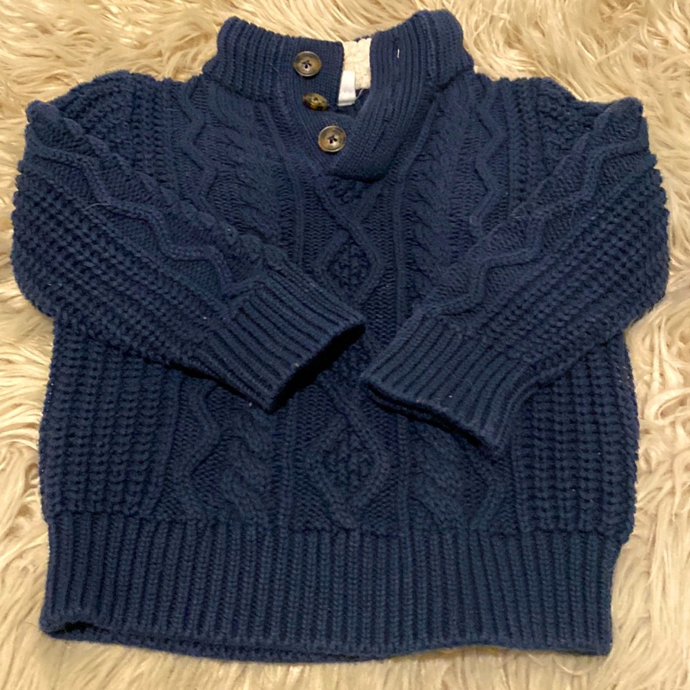 Baby Gap Navy Cable Knit Sweater | Size 2T